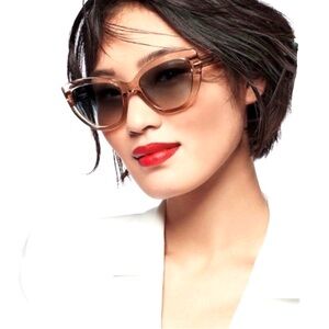 Tom Ford Women's Sunglasses - Clear/Pink Frame with Gradient Lenses